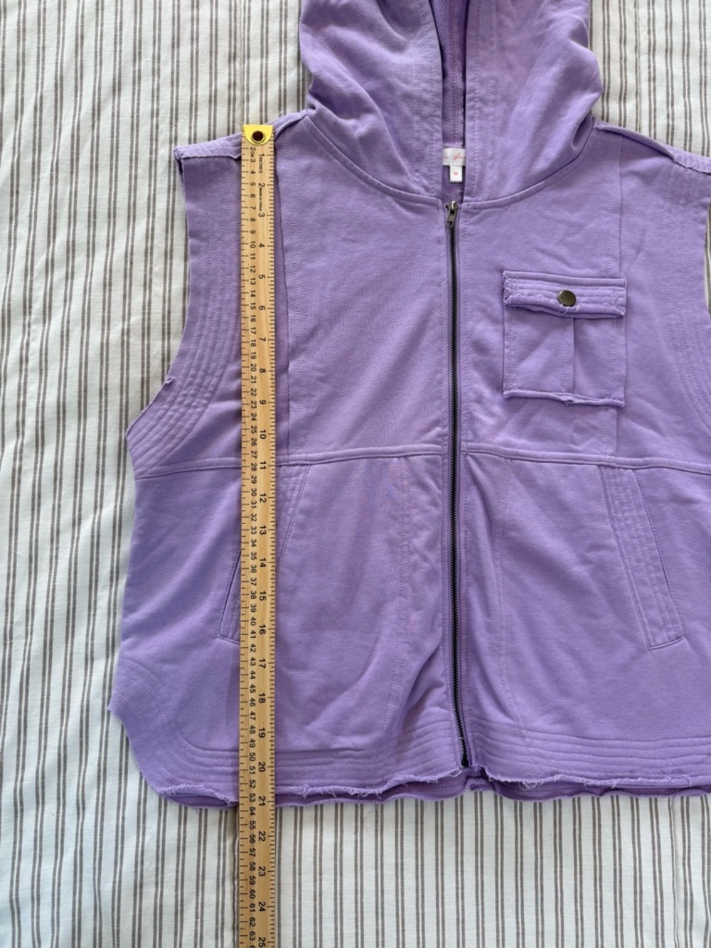 Ces Femme Lavender Zip-Up Hoodie Vest Size M - Picture 5 of 11